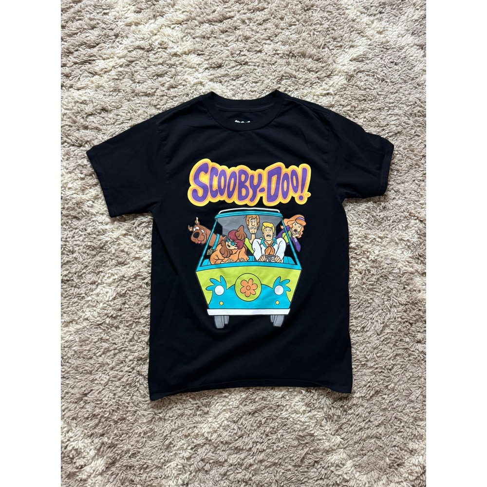 Scooby-Doo Mystery Machine Graphic Tee Black Mens Size M‎ Hanna-Barbera Shirt